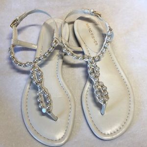 MARCFISHER Jewel Sling-back Flat Thong Sandals 6.5